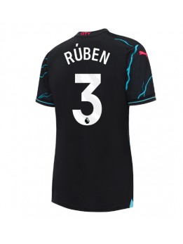 Billige Manchester City Ruben Dias #3 Tredjedrakt Dame 2023-24 Kortermet